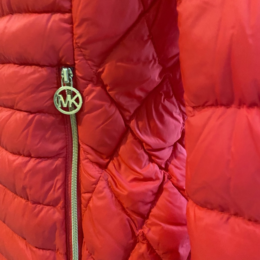 Michael Kors Vibrant Red Puffer Jacket - Picture 4 of 7